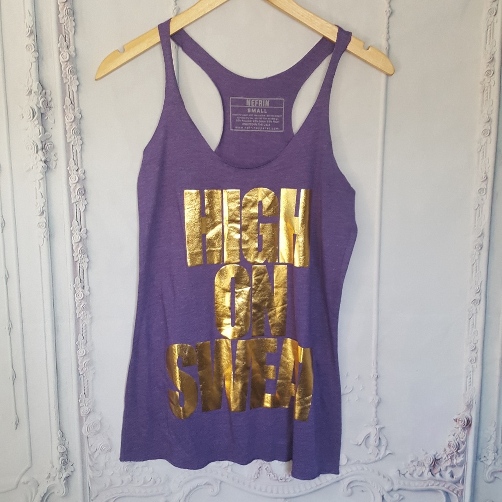 Neffrin Purple "High On Sweat" Tank